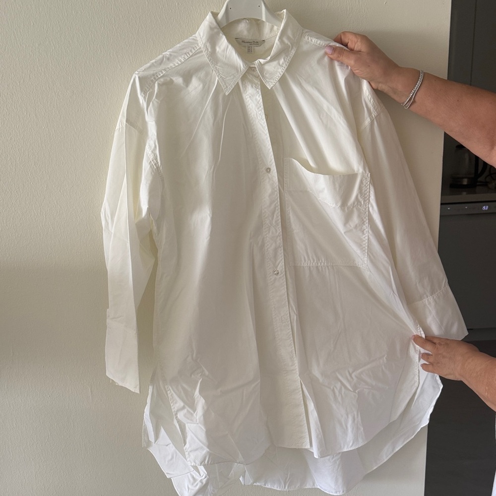 Massimo Dutti Elegant White Blouse